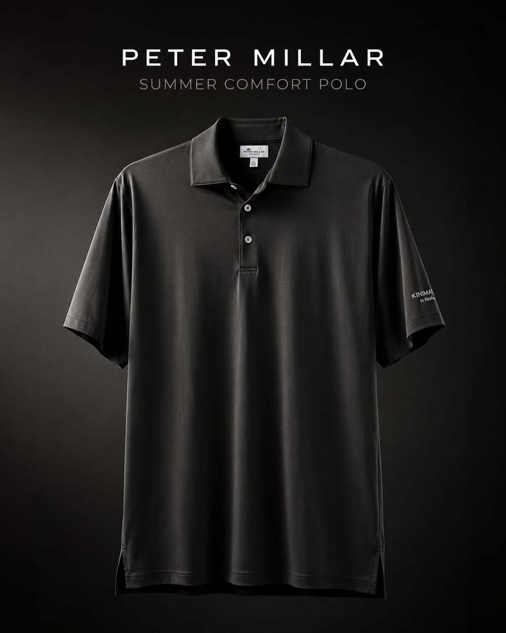 Peter Millar Summer Comfort Polo Shirt Men’s XL Black Performance Golf Logo